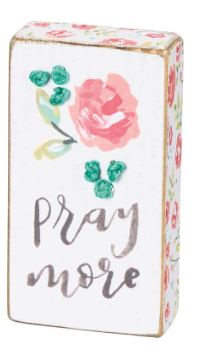 Pray More - Stitched Block