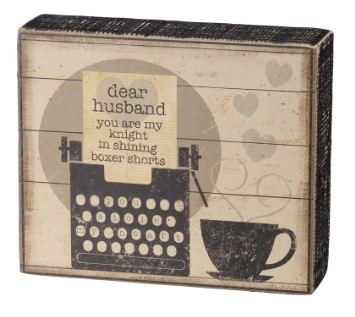 Dear Husband - Box Sign