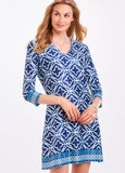 Turkish Tile 3/4 Sleeve Dress