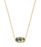 Kendra Scott Elisa Gold Pendant Necklace in Abalone Shell