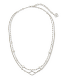 Kendra Scott Abbie Multi Strand Necklace In Silver