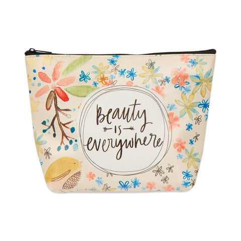 Zipper top cosmetic bag - Beauty is Everywhere