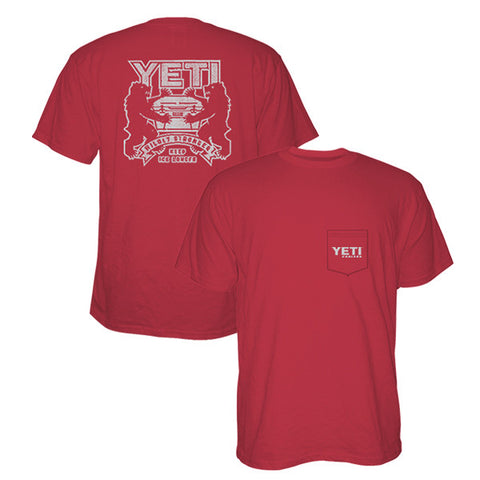 YETI Coat of Arms Red T-Shirt