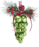 Burgundy/Green Bell Grapes Ornaments