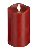 Red LED Wax Pillar Candle