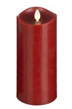 Red LED Wax Pillar Candle