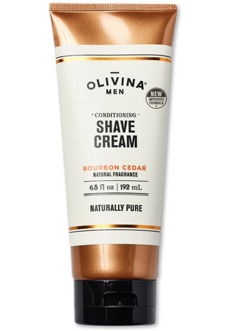Olivina Conditioning Shave Cream- Bourbon Cedar 2 .5fl oz.