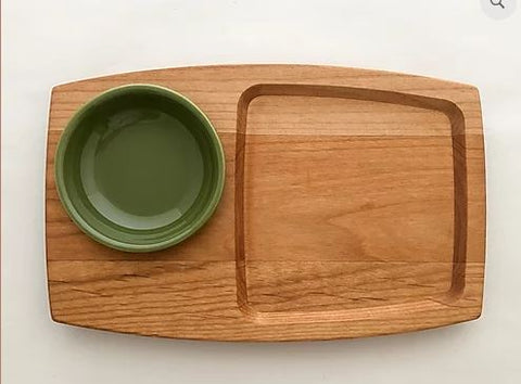 Wood Appetizer board with bowl