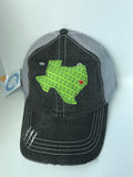 Texas Distressed Trucker Hat